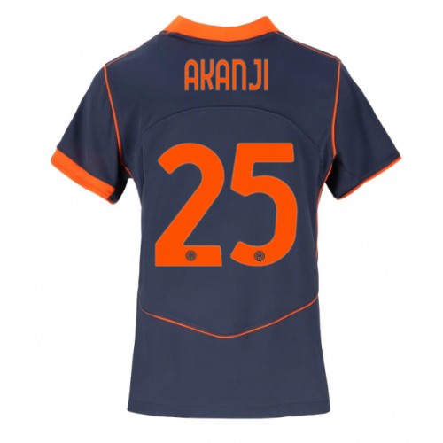 Dres Inter Milan Manuel Akanji #25 Rezervni za Žensko 2025-26 Kratak Rukav